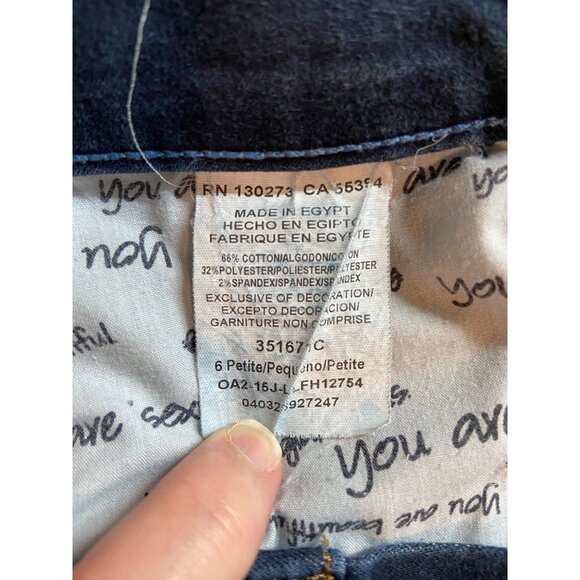Lee Womens Denim Blue Jeans Petite 6 Easy Fit Medium Wash Preppy Classicore - Picture 8 of 13